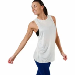 Tech Pack Knit Muscle Tank Beige
