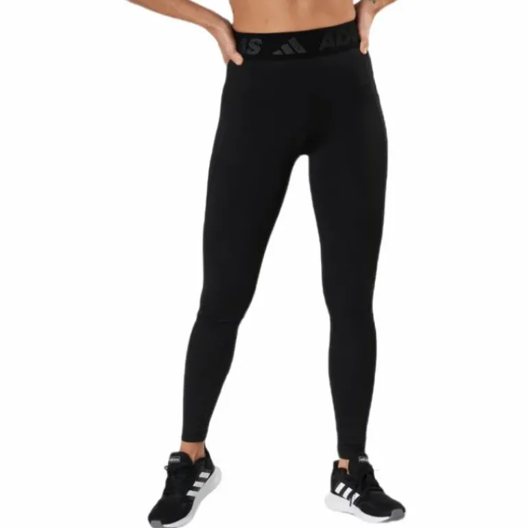 Techfit Long Branded Elastic Tight Black / White