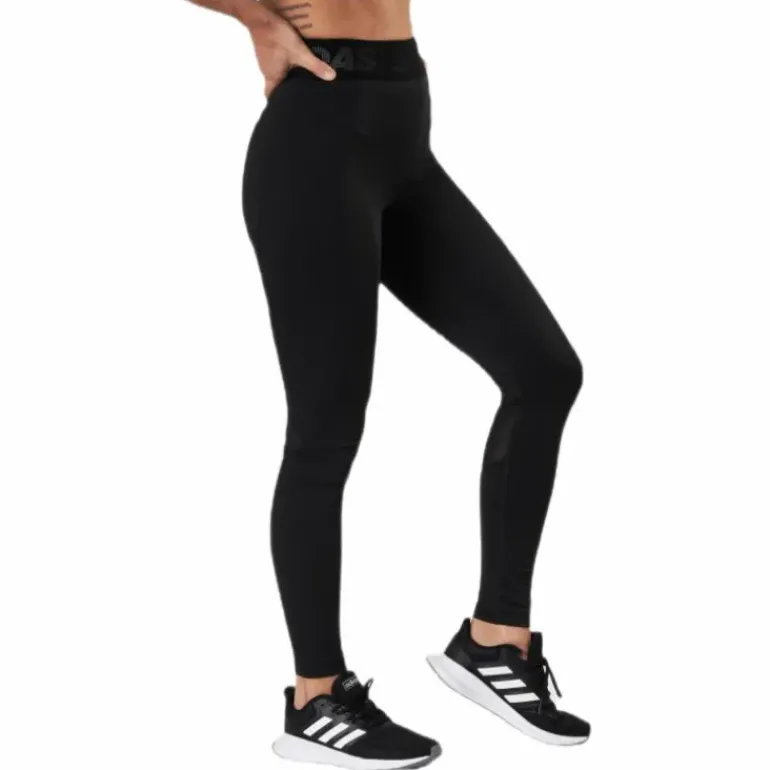 Techfit Long Branded Elastic Tight Black / White