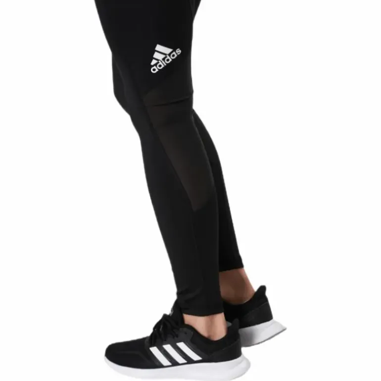 Techfit Long Branded Elastic Tight Black / White