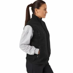Teddy Pile Vest Black