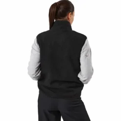 Teddy Pile Vest Black
