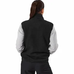 Teddy Pile Vest Black