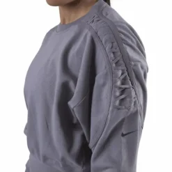 Therma Cropped Fleece LS Crew Purple