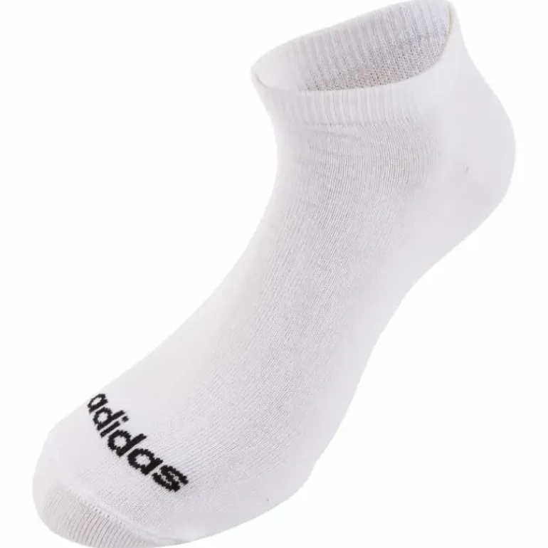 Thin Linear Low-Cut Socks 3 Pairs White / Black