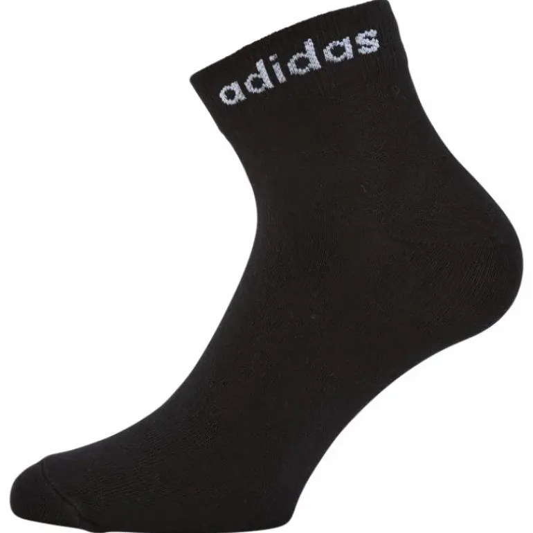 Think Linear Ankle Socks 3 Pairs Black / White