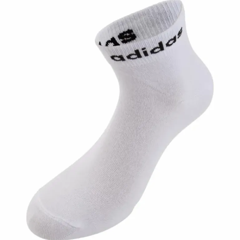 Think Linear Ankle Socks 3 Pairs White / Black