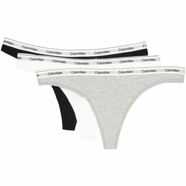Thong 3pk Black/white/grey Heather