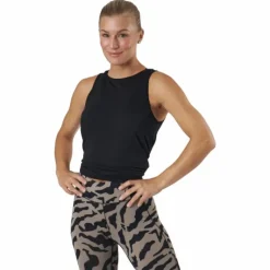 Tie Back Tank Black