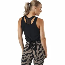 Tie Back Tank Black