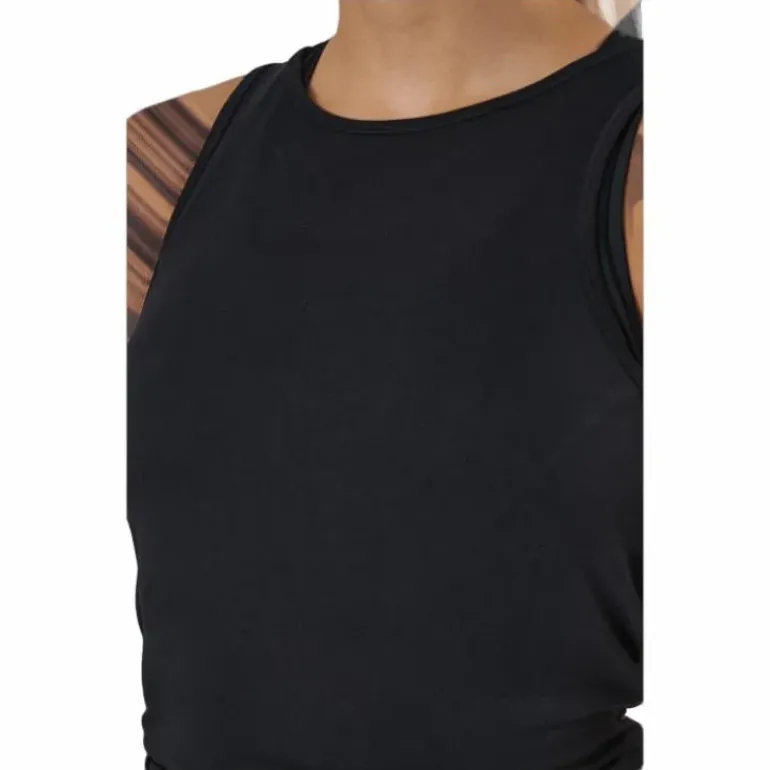 Tie Back Tank Black