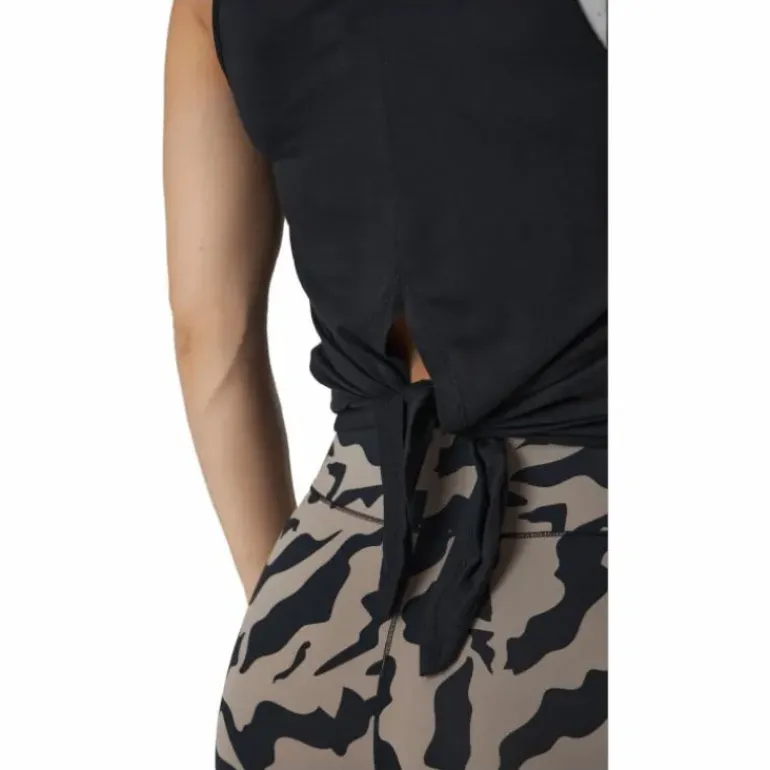 Tie Back Tank Black