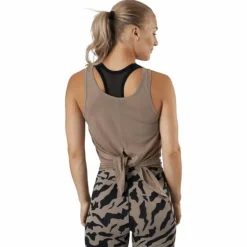 Tie Back Tank Taupe Grey