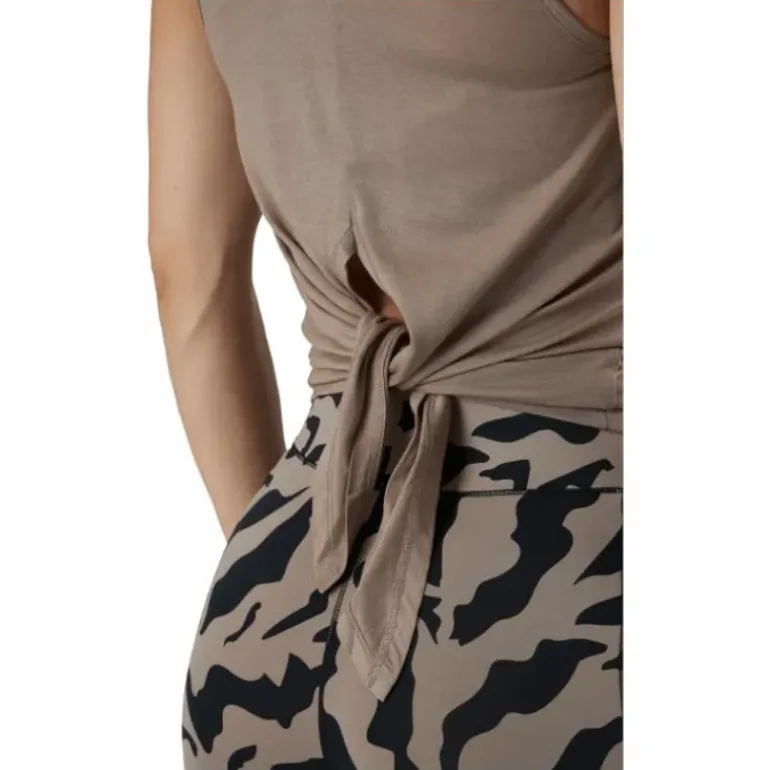 Tie Back Tank Taupe Grey
