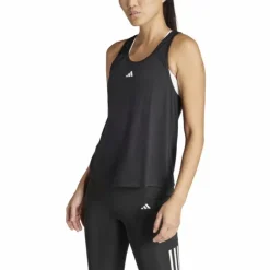 Train Essentials Minimal Branding Racerback Tank Top Black