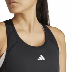 Train Essentials Minimal Branding Racerback Tank Top Black