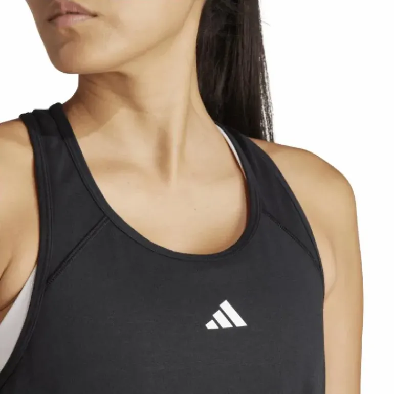 Train Essentials Minimal Branding Racerback Tank Top Black