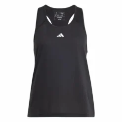 Train Essentials Minimal Branding Racerback Tank Top Black
