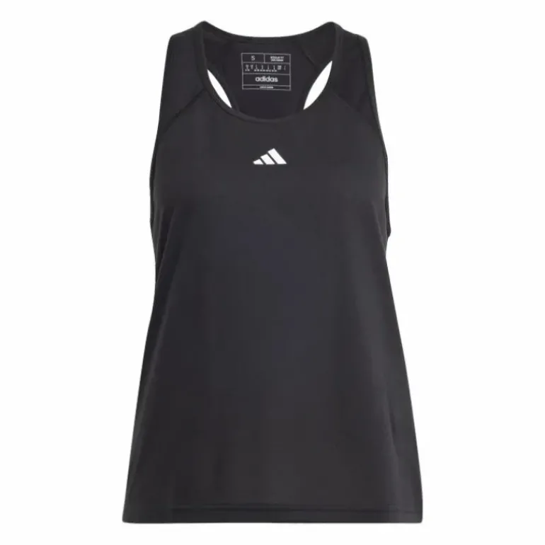 Train Essentials Minimal Branding Racerback Tank Top Black