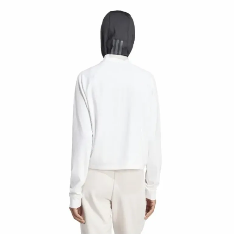 Train Essentials Minimal Branding 1/4-Zip Cover Up White