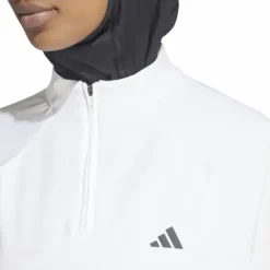 Train Essentials Minimal Branding 1/4-Zip Cover Up White