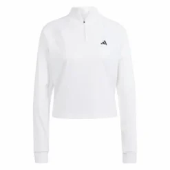 Train Essentials Minimal Branding 1/4-Zip Cover Up White