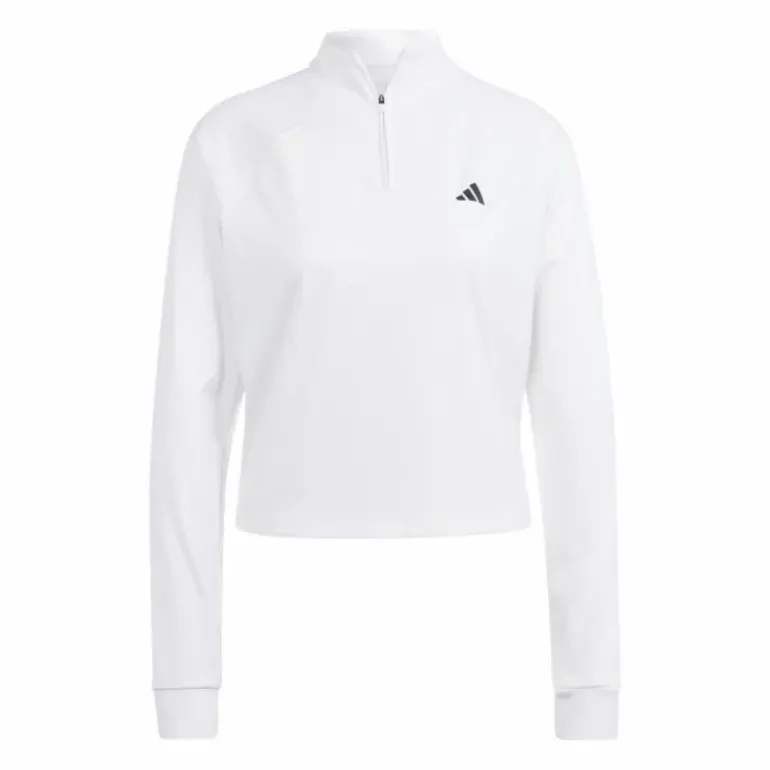 Train Essentials Minimal Branding 1/4-Zip Cover Up White