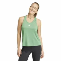 Train Essentials Minimal Branding Racerback Tank Top Green
