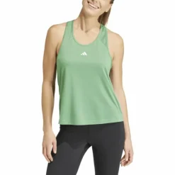 Train Essentials Minimal Branding Racerback Tank Top Green