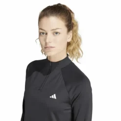 Train Essentials Minimal Branding 1/4-Zip Cover Up Black