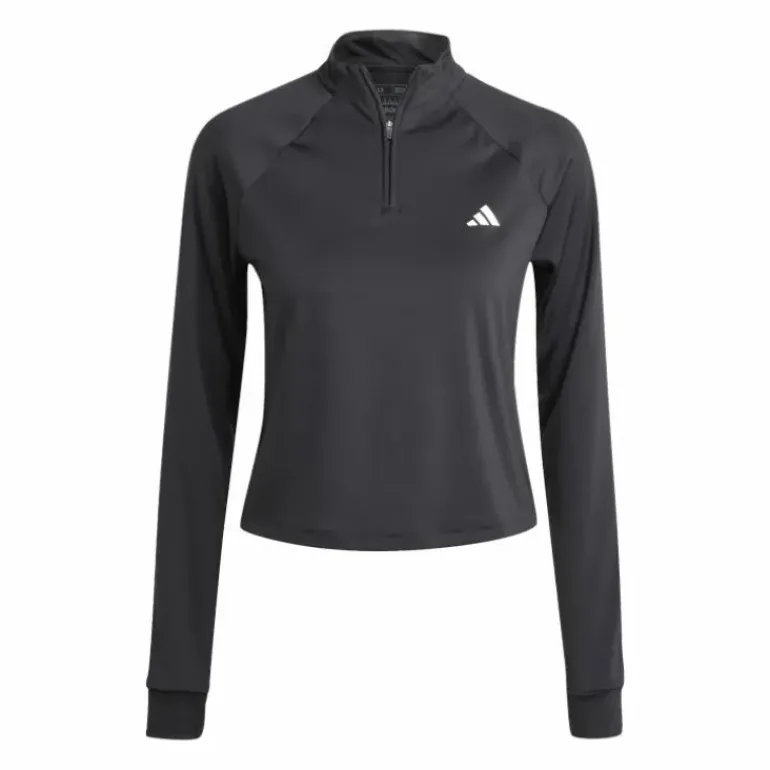 Train Essentials Minimal Branding 1/4-Zip Cover Up Black