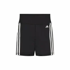 Training Essentials 3-Stripes High-Waisted Short Leggings Black