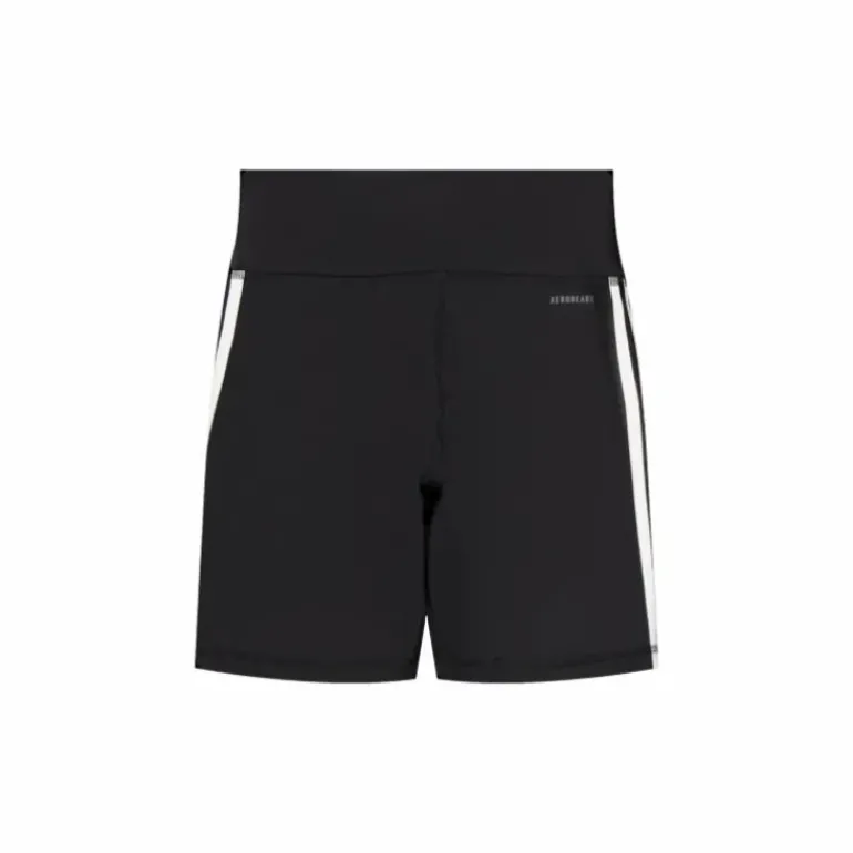 Training Essentials 3-Stripes High-Waisted Short Leggings Black