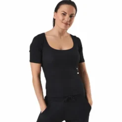 T-shirt Ribbed Black