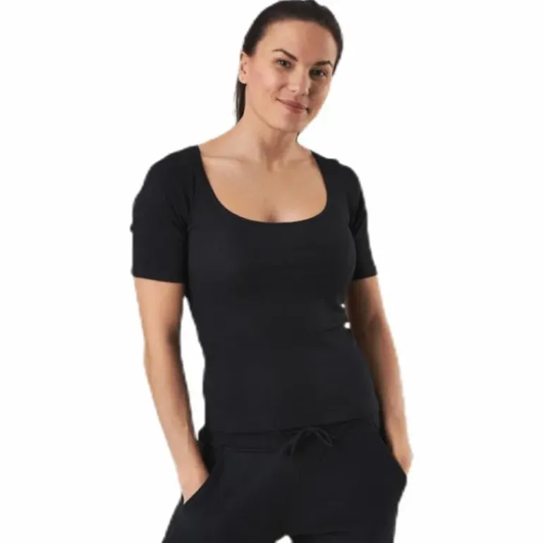 T-shirt Ribbed Black