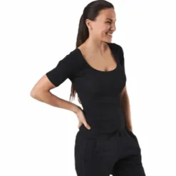 T-shirt Ribbed Black