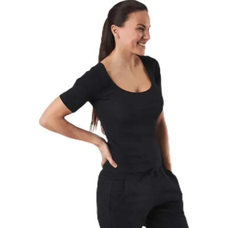 T-shirt Ribbed Black