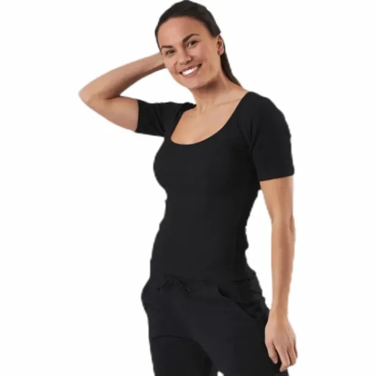 T-shirt Ribbed Black
