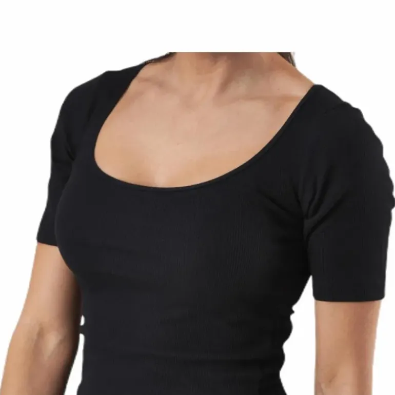 T-shirt Ribbed Black