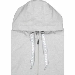 Two Tone Logo Drawcord Zip Hoo Pearl Grey Heather