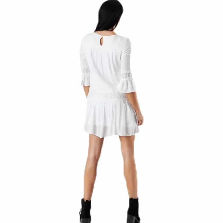 Tyra 3/4 Flare Short Dress Wvn White