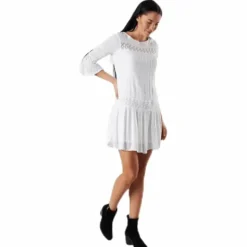 Tyra 3/4 Flare Short Dress Wvn White