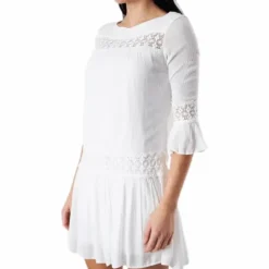 Tyra 3/4 Flare Short Dress Wvn White
