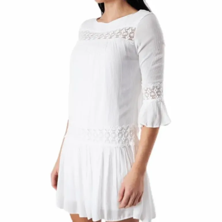 Tyra 3/4 Flare Short Dress Wvn White