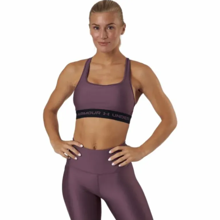 Ua Crossback Mid Bra Ash Plum