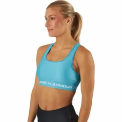 Ua Crossback Mid Bra Glacier Blue