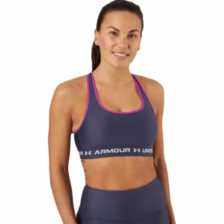 Ua Crossback Mid Bra Tempered Steel