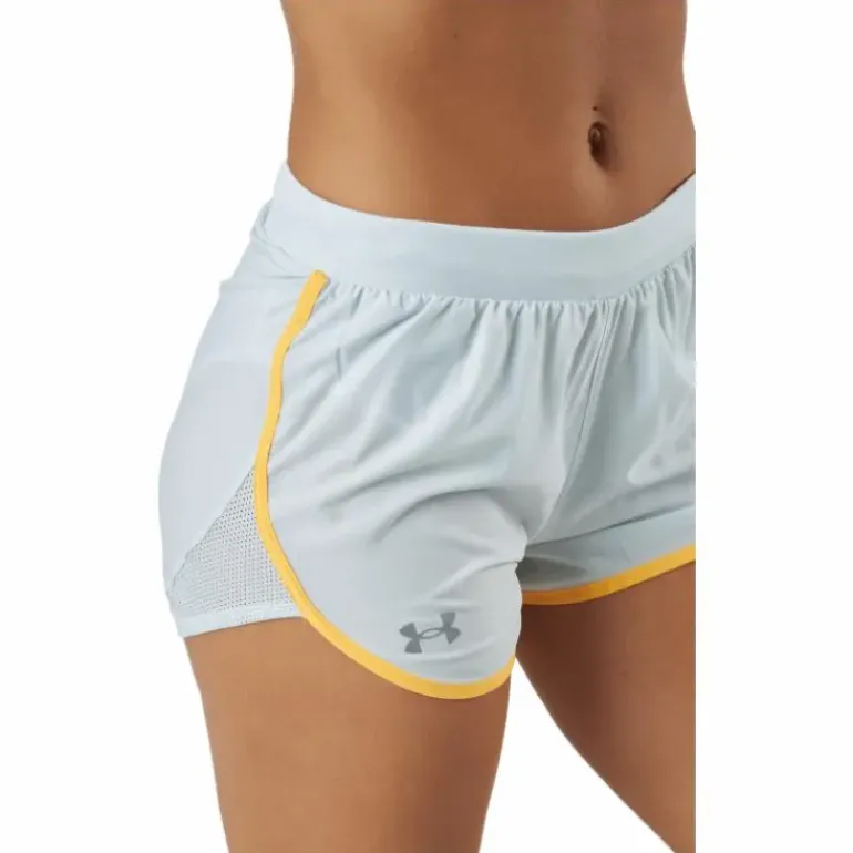 Ua Fly By Elite 3'' Short Ghost Gray Light Heather