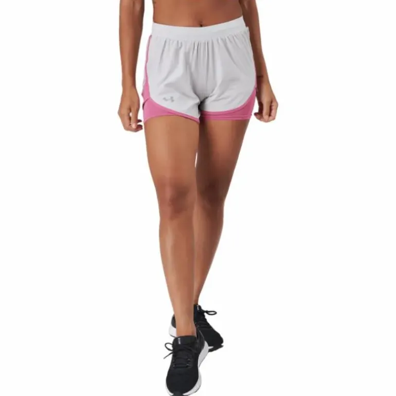 Ua Fly By Elite 2-in-1 Short Ghost Gray