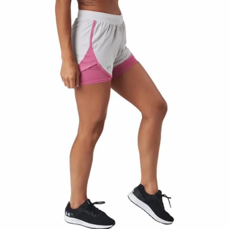 Ua Fly By Elite 2-in-1 Short Ghost Gray